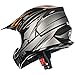 ILM Adult Dirt Bike Helmets Motocross ATV Dirtbike BMX MX Offroad Full Face Motorcycle Helmet, DOT Approved Model 128S (Orange Gray, Adult-XXLarge)