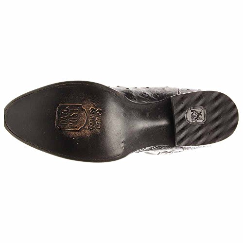 Image of Dan Post Mens Tempe Ostrich Embroidered Pull On Round Toe Dress Boots - Brown
