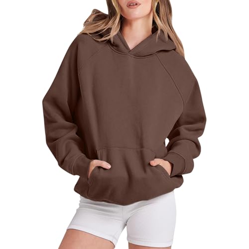 Sweat à capuche uni pour femme aux finitions esthétiques et coupe soignée