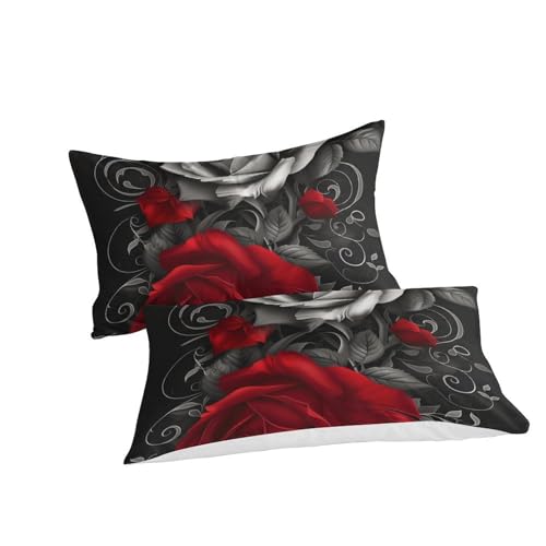 Housses de couettes roses colorées 3D parure de lit 260x220 microfibre - 3