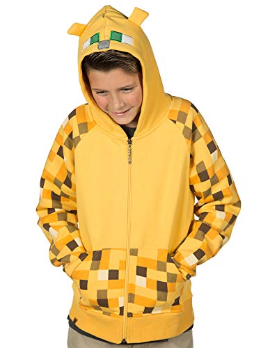 JINX Minecraft Big Boys' Ocelot Premium Zip-Up Hoodie2