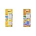 BIC - Stylo à bille rétractable 4 Colours Fun - Lot de 2 + 1 (3 au Total) - Pointe moyenne (1,0 mm) & 4 Couleurs Original et BIC 4 Couleurs Fun Stylos-Bille Rétractables Pointe Moyenne (1,0 mm) - 2+1