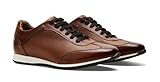 Symbol Premium Men's Smart Casual Tan Leather Sneakers_8 UK (SYP-M-CSH-SNK-01)