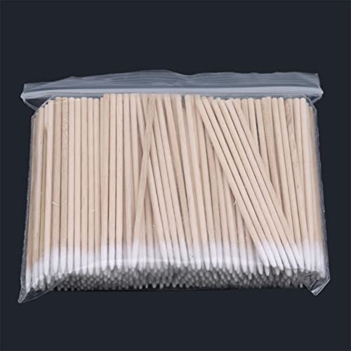 Winwinfly 300pcs Cotton Swabs Pointed Tip, Cotton Swabs Wood Sticks, Tattoo Supplies, Makeup Cosmetic Applicator Sticks