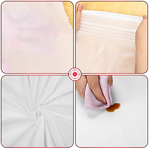 Rewomc 20 Pack Premium Plastic Round Tablecloth 84 Inch Disposable Circle Table Covers Peva Water Resistant Table Cloths Up To 6 Ft For Picnic Wedding Birthday Kitchen Dining Banquet Parties (White) #TOP2