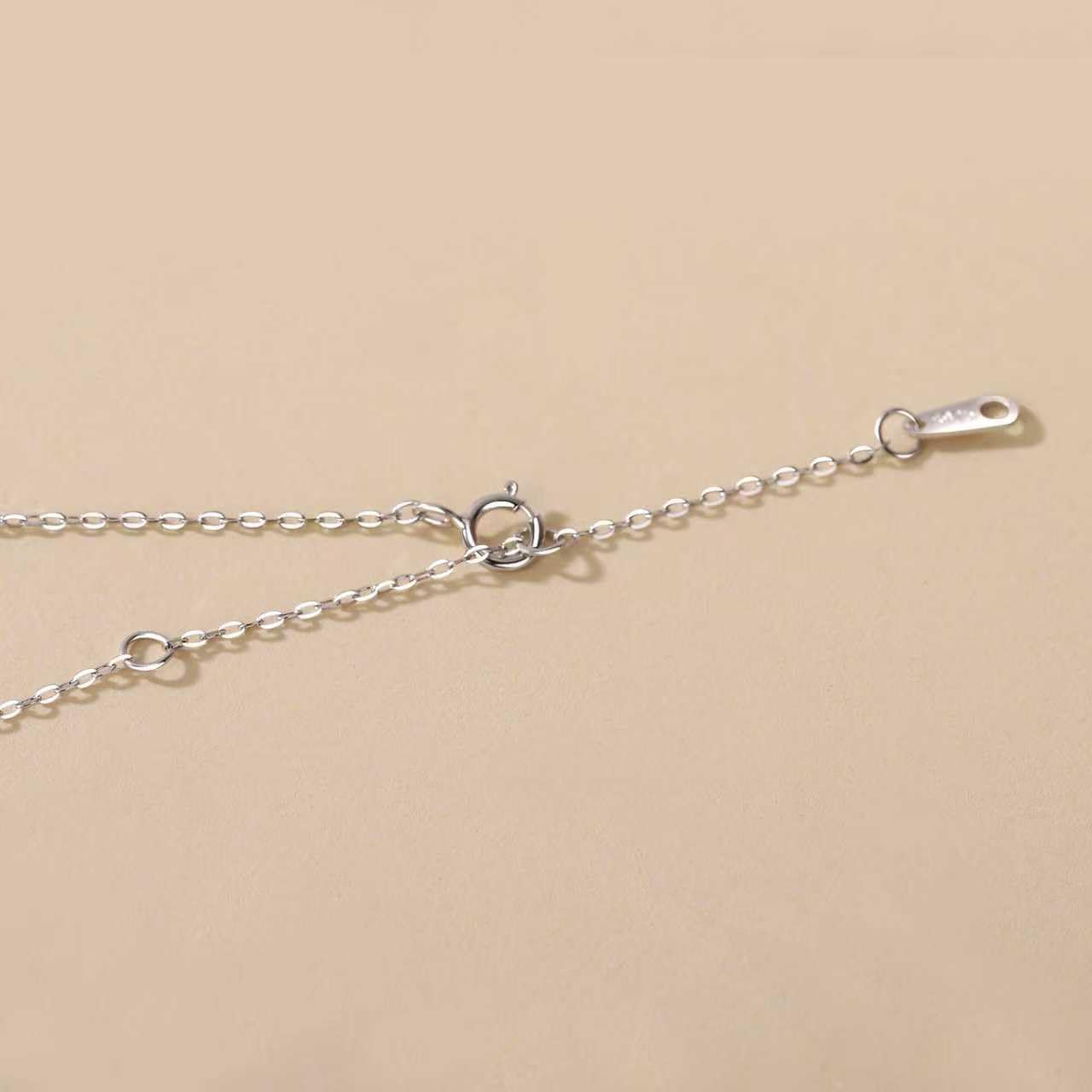 Sterling Silver 18 Inch Stars in the Sky Pendant Necklace with AAA Moissanite, Modern Choker for Women - Image 5