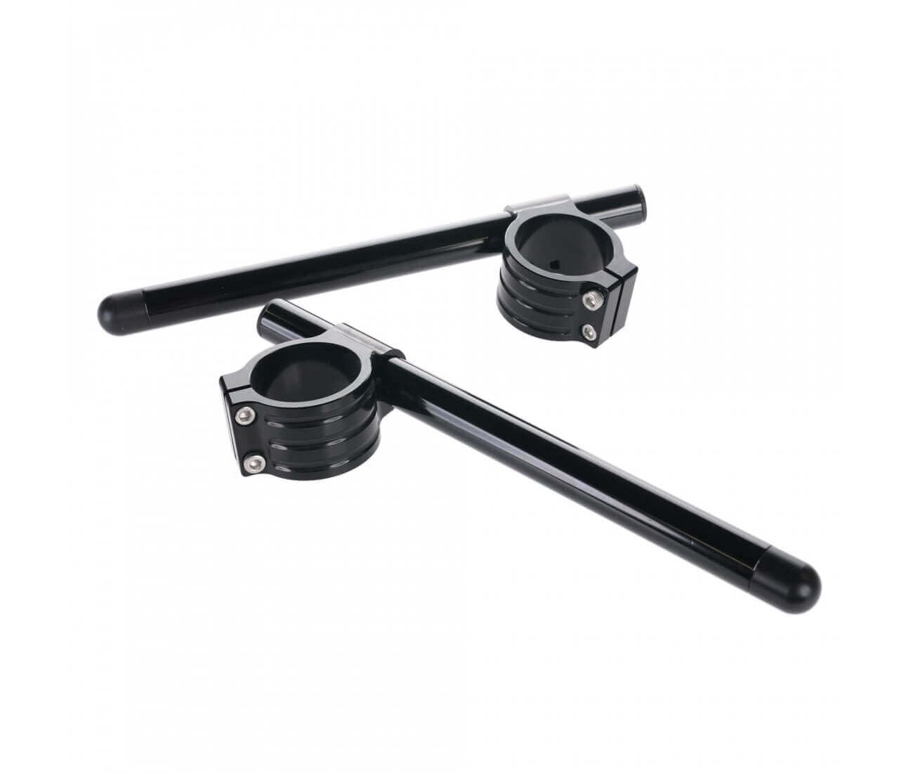 Compatible avec/Remplacement pour PAIRE DE GUIDON BRACELET ALUMINIUM 53 mm NOIR / BARCP14