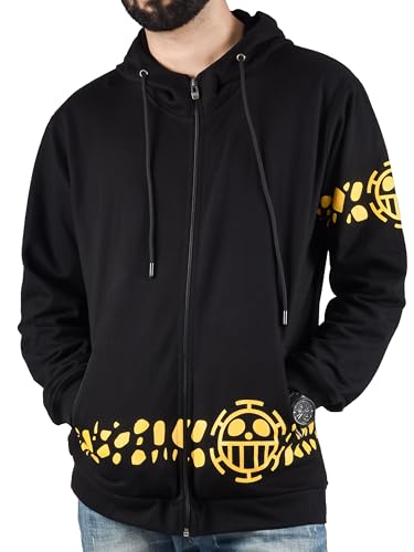 Image of ComicSense.xyz Unisex One Piece Anime Hoodie for Men and Women, Trafalgar Law Printed Cotton Cosplay Anime Hoodies