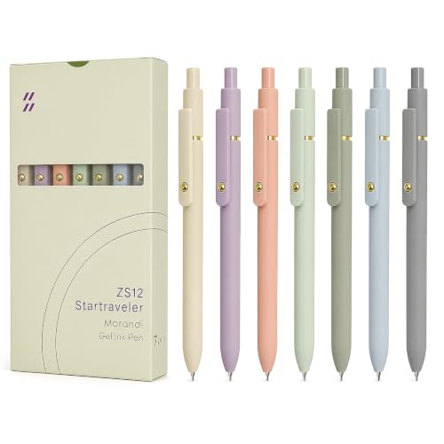 Image of FIOVER Gel Pens 7pcs 0.5mm Quick Dry Black Ink Fine Point Pens