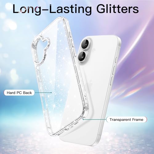 Image of JETech Glitter Case for iPhone 17, Clear