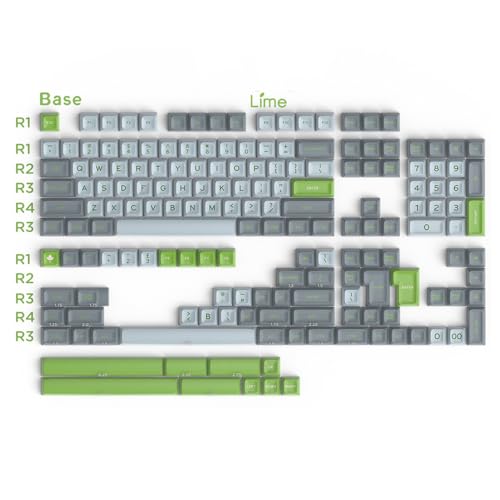 Touches en PBT Profil SA Vert Citron : L'excellence du Double Shot pour Clavier MX