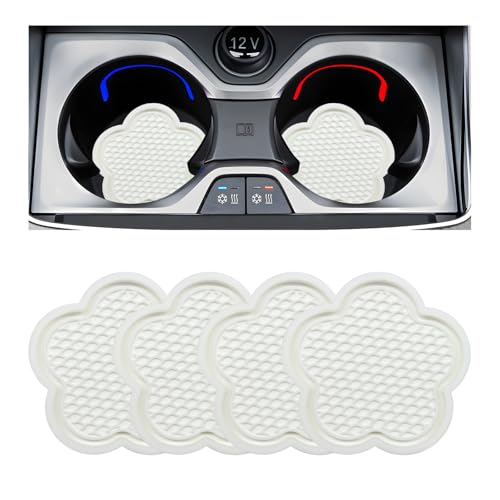 4 PCS Portavasos para Auto, Silicona Antideslizante Blanco miniatura 1