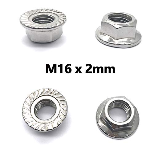 Écrous à bride M16 inox de haute précision et filetage métrique pour assemblage durable