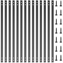Akenow 51 Pack Deck Balusters for Deck Railing, 36"X1" Heavy Duty Cast Iron Stair Railing, Flat Straight Baluster with Screws, Compatible with Wood & Composite Deck for Porch, Fence, Patio