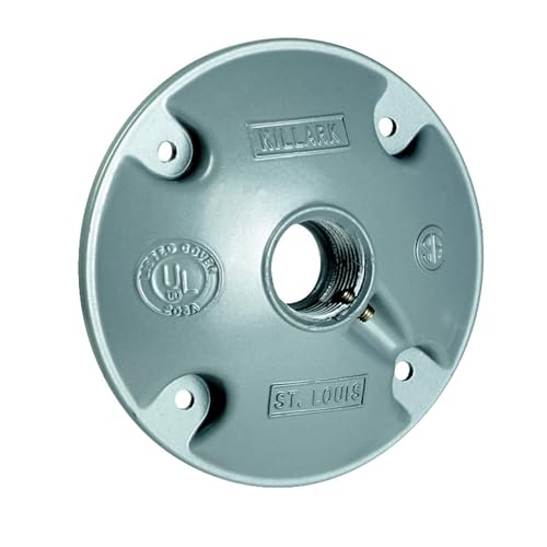Hubbell KILLARK Hub Cover, Box Type: Round Ceiling Pan, Number of Gangs: 1, 5-1/4