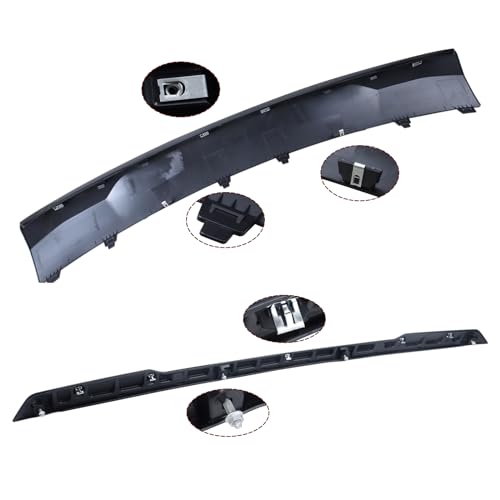Image of Grille Set 8pcs Compatible with 2021-2024 GMC Yukon /Yukon XL Denali Front Upper Grill Upper Lower Hood Molding Trim Camera bracket Fog Light Bezel Fog Light Covers Gloss Black Kit