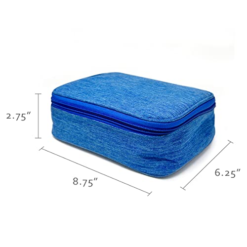 Image of allydrew Large Capacity 72 Slot Pencil Case for Colored Pencils, Stationery Pouch, Blue