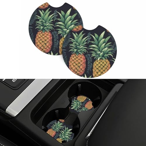 Portavasos de coche redondo universal 2 piezas negro miniatura 5