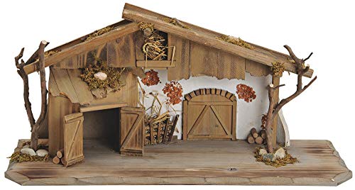 matches21 Große Krippe Weihnachtskrippe Stall Holz/Echtholz...