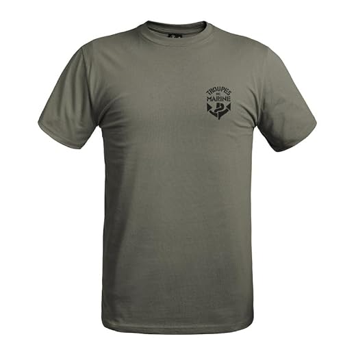 T-Shirt Strong Troupes de Marine Vert Olive