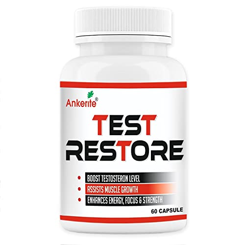Ankerite Test Restore Testosterone Booster Supplement For Men. Natural Testosterone Support For Performance Support, Muscle Support And Energy Support (60 Veg Tablets) Ankerite Test Restore Testosterone Booster Supplement For Men. Natural Testosterone Support For Performance Support, Muscle Support And Energy Support (60 Veg Tablets)