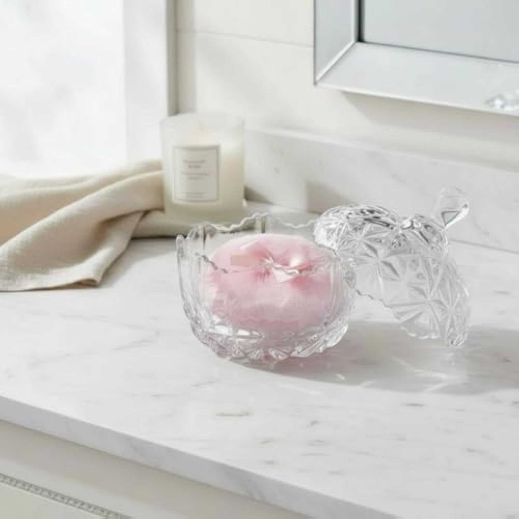 3 Pieces Reusable Body Powder Puff and Container Set, Multi-Purpose