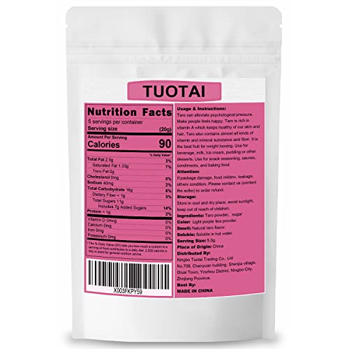 Freeze Taro Powder, 3.5 Ounces, Taro Powder for Smoothie, Drinks and Baking Food
