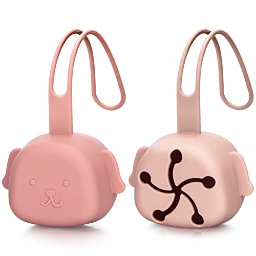 Image of BabySun Pacifier Case Holder Portable Silicone Pacifier Container Paci Holder Cover for Diaper Bag, Baby Pacifier Storage Bag Binky Case for Boys Girls, BPA-free