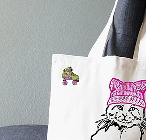 This is how I roll roller skates enamel pin retro skating brooch funny puns Roller Derby badge vaporwave aesthetic 80s kids gift 5