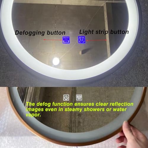 Espejo LED baño 40x90 cm con luz regulable y antivaho plata 5