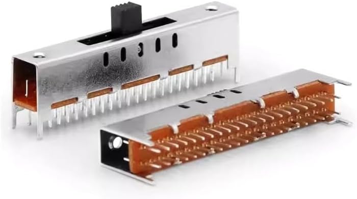 5pc SS-49D01 Vertical pin 9-speed double-knife double-bank power sliding push switch