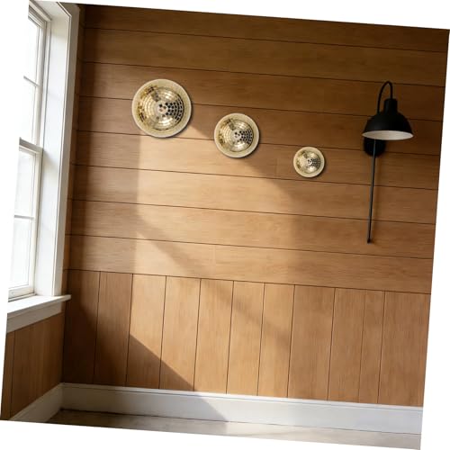 Set de 3 bolas espejadas doradas para colgar, globos reflectantes de vidrio con instalación fácil y ambiente reflectante, para decoración de eventos de baile y DJ miniatura 5