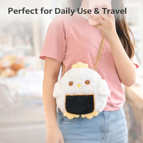 Image of Cute Tiger Plush Sling Bag for Kids | Soft Toy Shoulder Bag with Adjustable Strap | Lightweight Animal Backpack for Boys & Girls | Travel & Gift Bag - Black & White