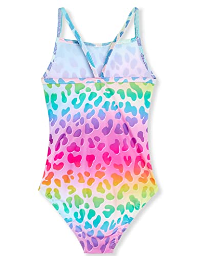 Image of TENVDA Girl's One Piece Swimsuit Sparkle Sleeveless One-Piece Bathing Suits Swimwear for Kids 2-12 Years Old