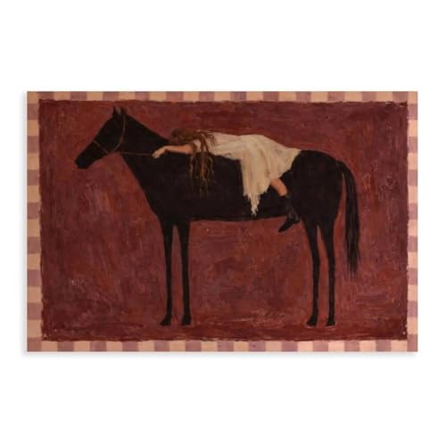 Toile cowgirl moderne pour décoration chambre et bureau élégant
