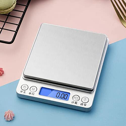 Báscula de Alimentos Báscula de Cocina Digital Báscula de Alimentos multifunción, Pantalla Grande, ultradelgada, tamaño: 12,7 cm * 10,6 cm, 1 Pieza Balanzas