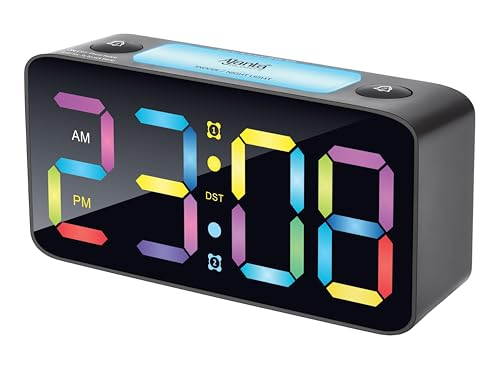 Ajanta Plastic 7 Inches Screen Digital Alarm Clock Table Clock