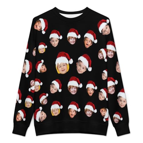 M YESCUSTOM Custom Mens Ugly Christmas Sweaters Personalized Face Sweater for Men Women Funny Knit Pullover Sweatshirt(S-5XL)3