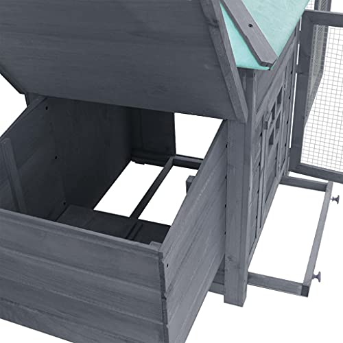TEWTX7 Hühnerstall mit Legenest Witterungsbeständig Holz-Hühnerhaus Tanne-Massivholzkonstruktion Nistkasten Hühnerkäfig… – Bild 6