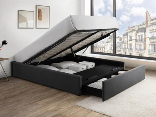 Vente unique Canapé abatible con cajón