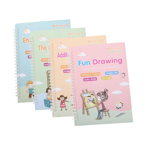 LOORGVEL 幼児向け英語版硬筆練習字帖 素材使用 滑らかな書き心地 ペン付き就学前書道トレーシングブック の手書き学習用コピー帳