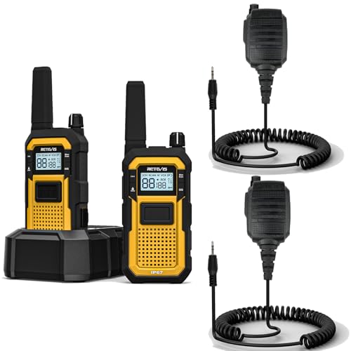 Talkies-walkies professionnels étanches IP67 double PTT radio bidirectionnelle 2000mAh
