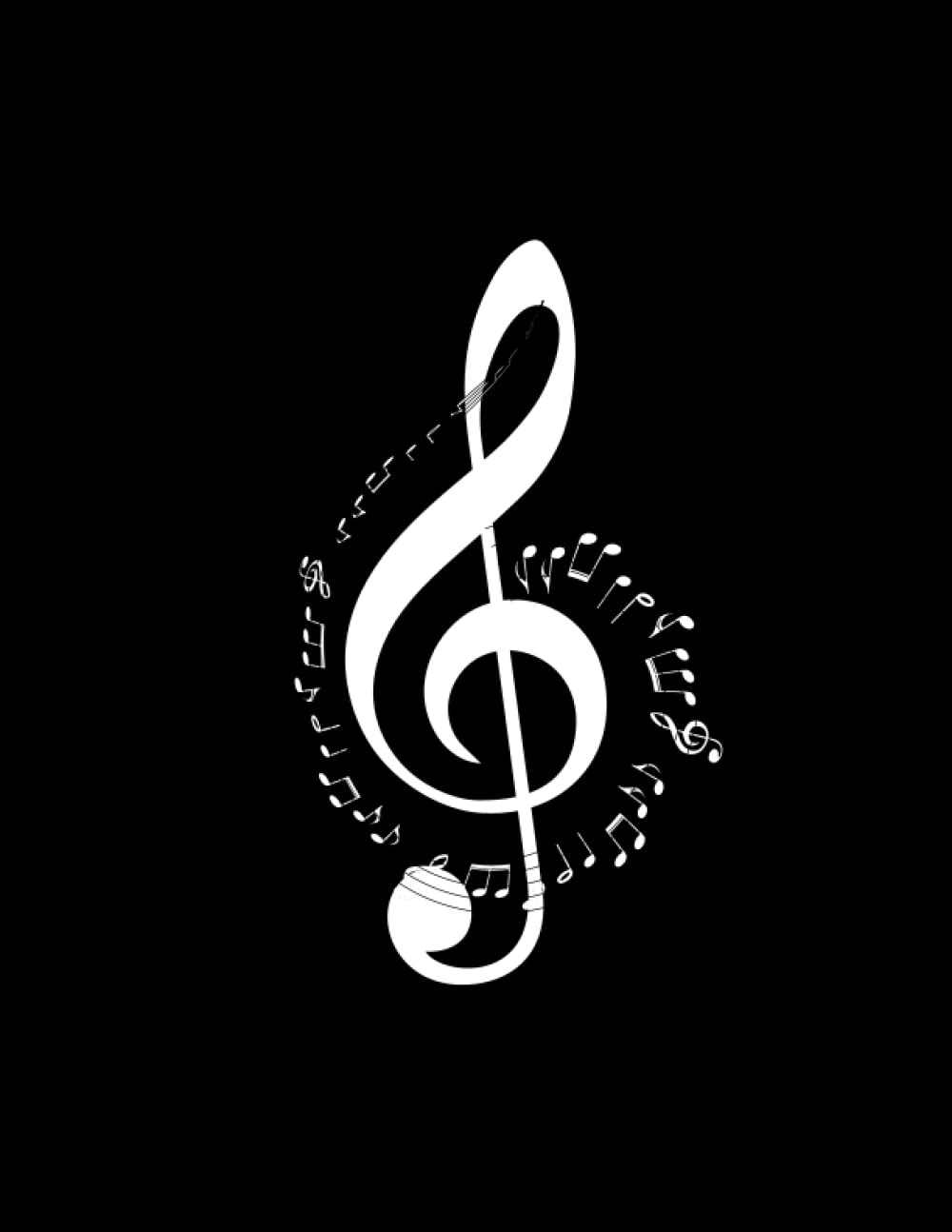 Wide Staff Blank Sheet Music Pad for Composing Piano, Violin, Guitar, Vocals (6 Staves Per Page), 8.5x11, 50 pages, for Kids and Beginners