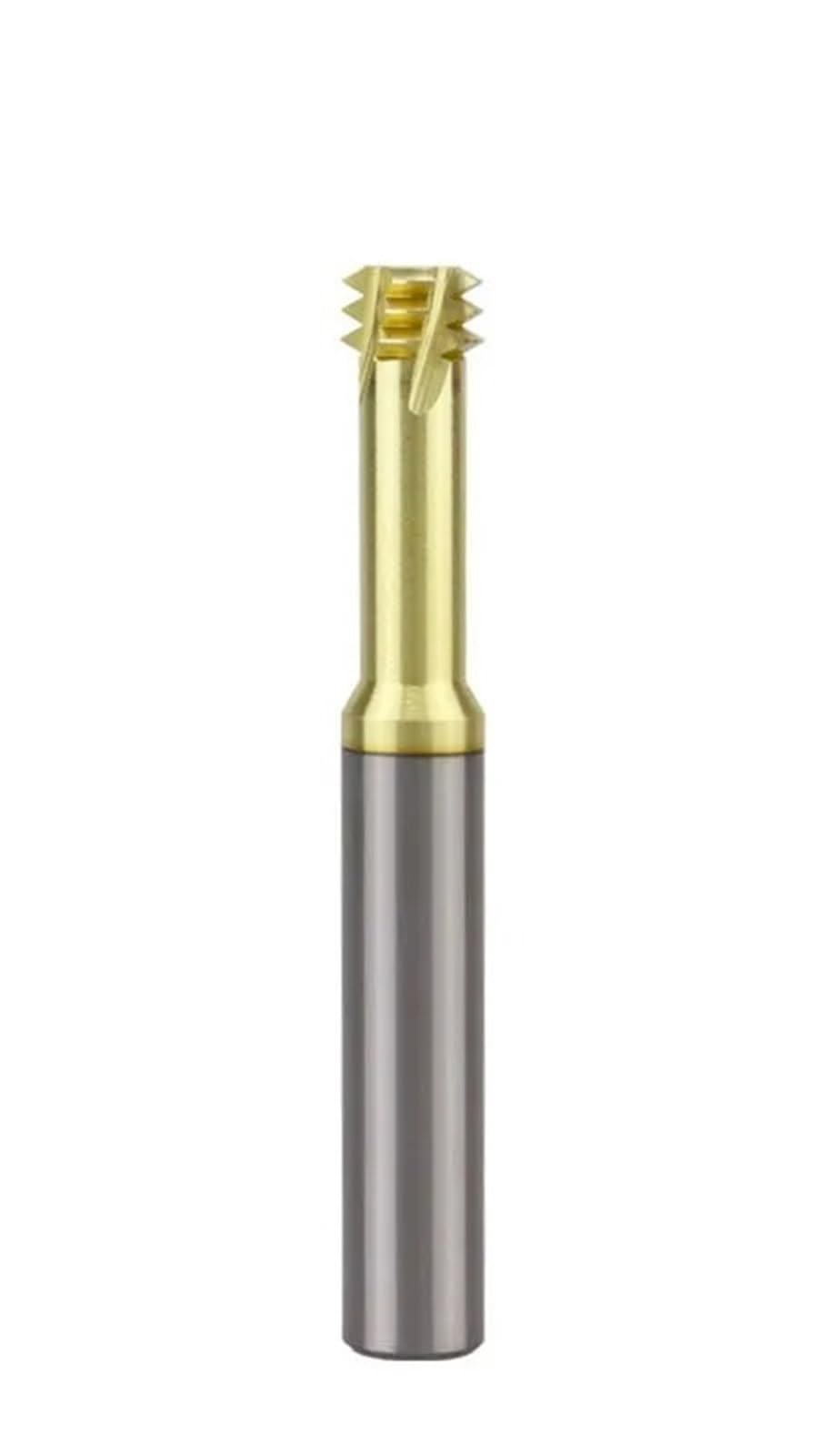Router bits, Tungsten Carbide Single Tooth Thread Milling Cutter Three Spiral Router Bits(M4x0.7xD4x50L 3T)