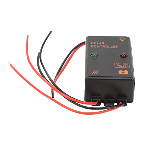 SHUAIGUO Controlador Solar 5A 6V 12V - Controlador de Carga PWM de Ajuste Automático, Tamaño Pequeño, IP67, 24 H Trabajo, Instalación Fácil para Embarcación, Luz del Paisaje