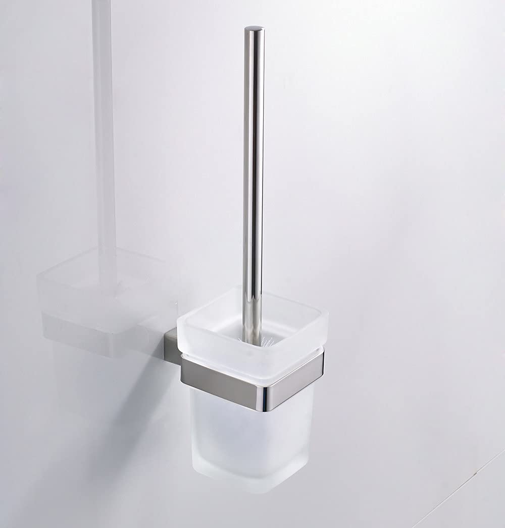 Set de Accesorios de baño, toallero Cromado, Barra, Gancho para Bata, pañuelo para estantería, Soporte para Cepillo de Dientes, Accesorios de baño