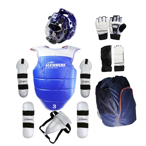 HXRROO 13 pcs Taekwondo Sparring Gear Set Ultimate Protective Gear for Taekwondo Karate Trainer...