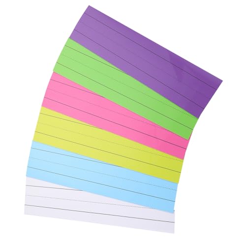 Mobestech 6 Piezas Tiras Magnéticas Escritura Reutilizables con Cuadrícula de Líneas para Pizarra Blanca Práctica de Caligrafía y Aprendizaje Infantil Imanes Escritura Magnética para Aula y