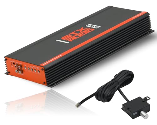 STX Audio STX3000.1D 3000-Watt Monoblock Class D Amplifier, 1 Ohm Stable, 2000W RMS, MOSFET Circuit Design, Low Pass Filter for Car Audio Systems