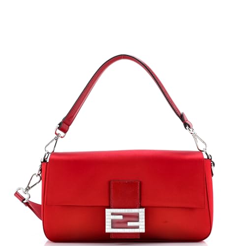 Fendi, Pre-Loved Baguette NM Bag Satin with Crystals and Karung